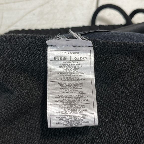 STEVE MADDEN PANTS WOMEN LARGE BLACK MARIA JOGGER FAUX-LEATHER HIGH-WAIST SKINNY - Picture 9 of 15